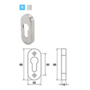 ฝาครอบไส้กุญแจ แสตนเลสสตีล