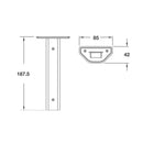 HAFELE ฉากรับชั้น สีดำ - FIXED BRACKETS