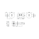 HAFELE กุญแจลิ้นตายซิงค์อัลลอย รุ่นมาตรฐาน ไขสองทาง