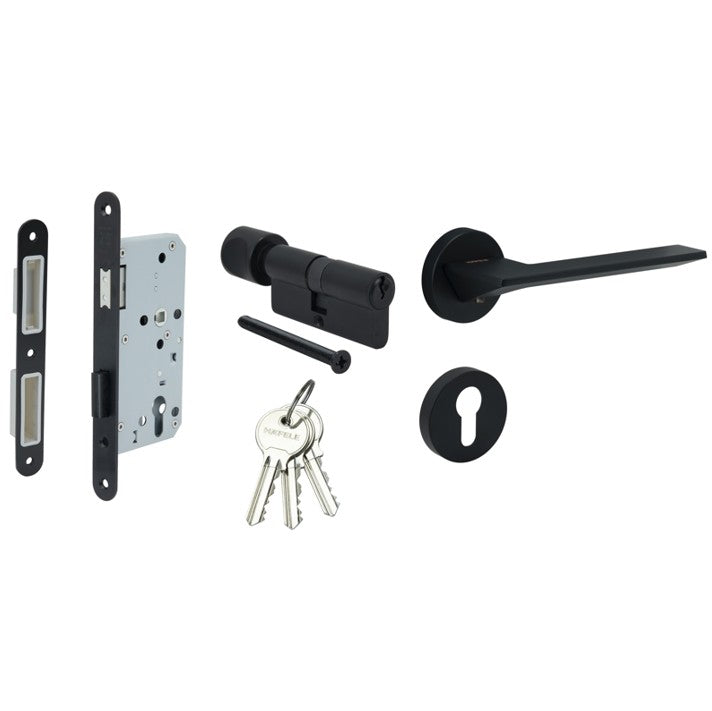 HAFELE ชุดมือจับประตูก้านโยกแม่เหล็ก (รุ่นประตูทางเข้า)