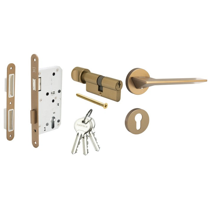 HAFELE ชุดมือจับประตูก้านโยกแม่เหล็ก (รุ่นประตูทางเข้า)