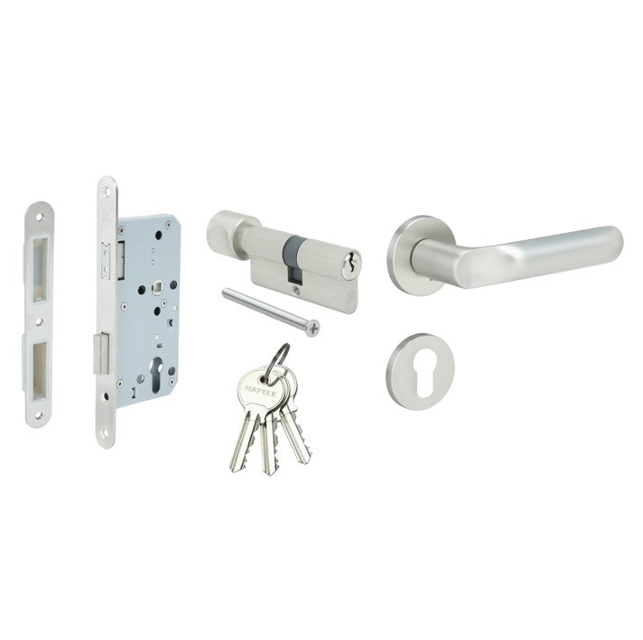 HAFELE ชุดมือจับประตูก้านโยกแม่เหล็ก (รุ่นประตูทางเข้า)