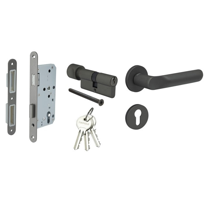 HAFELE ชุดมือจับประตูก้านโยกแม่เหล็ก (รุ่นประตูทางเข้า)