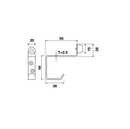 HAFELE กันชนสแตนเลส ติดตั้งบนผนัง พร้อมขอแขวน