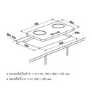 HAFELE เตาฝังกระจกเซรามิก 2 หัวแก๊ส ขนาด 78 ซม.