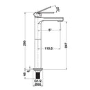HAFELE ก๊อกเดี่ยวอ่างล้างหน้าทรงสูง - BASIN TAP SPOUT H247 MM BR CHR