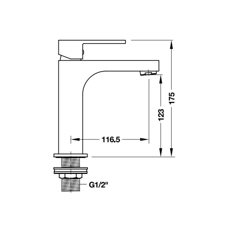 HAFELE ก๊อกเดี่ยวอ่างล้างหน้า - KAPPA