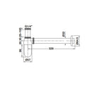 HAFELE ท่อน้ำทิ้งอ่างล้างหน้าแบบกระปุก 305 mm. / WATER TRAP BRASS 305MM