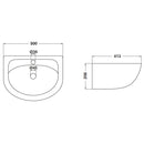 HAFELE อ่างล้างหน้าแบบแขวนผนัง