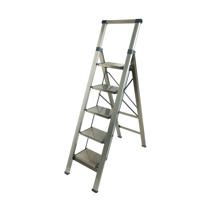 HAFELE บันไดอะลูมิเนียมพับได้ 5 ขั้น พร้อมมือจับ