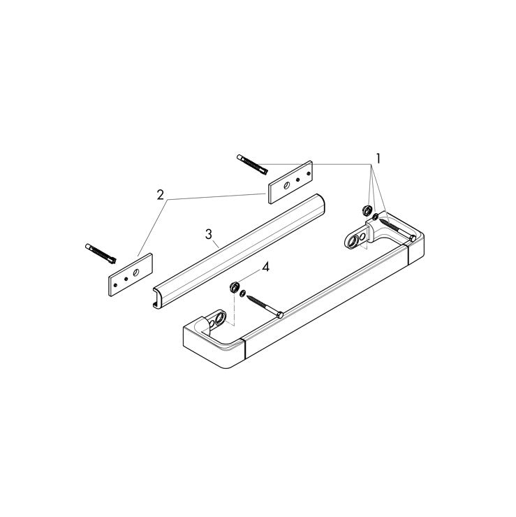 AXOR Universal Softsquare Rail grab bar
