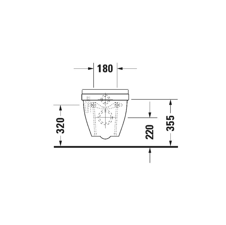 DURAVIT Starck 3 Wall-mounted toilet