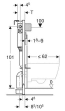 Geberit Duofix element for wall-hung WC