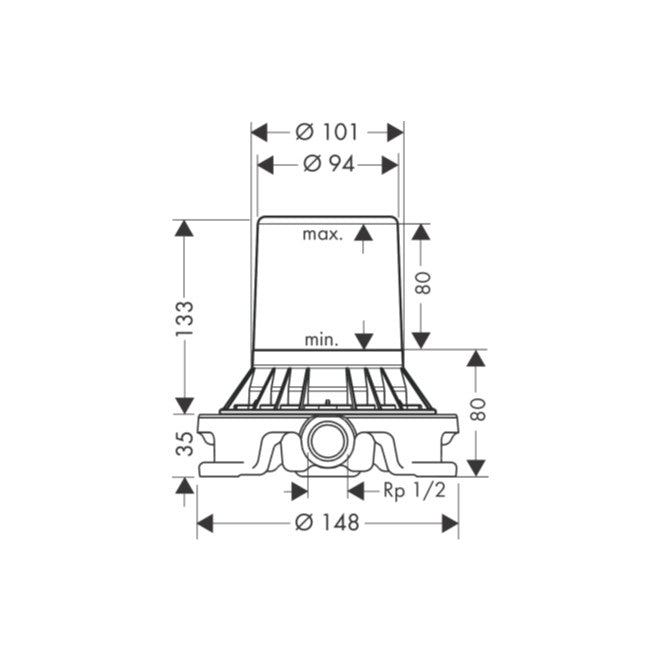AXOR Basic set for mixers floor-standing