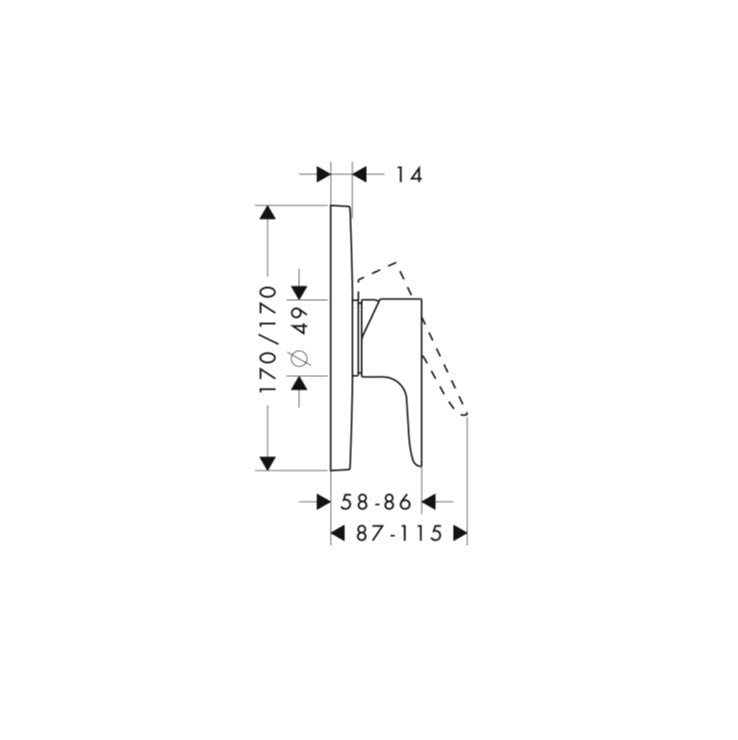 AXOR Citterio M Single lever shower mixer