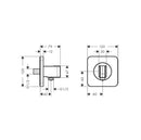 AXOR Citterio E Porter unit 120/120 softsquare - Polished Red Gold