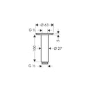 Hansgrohe Ceiling connector 10 cm - Chrome