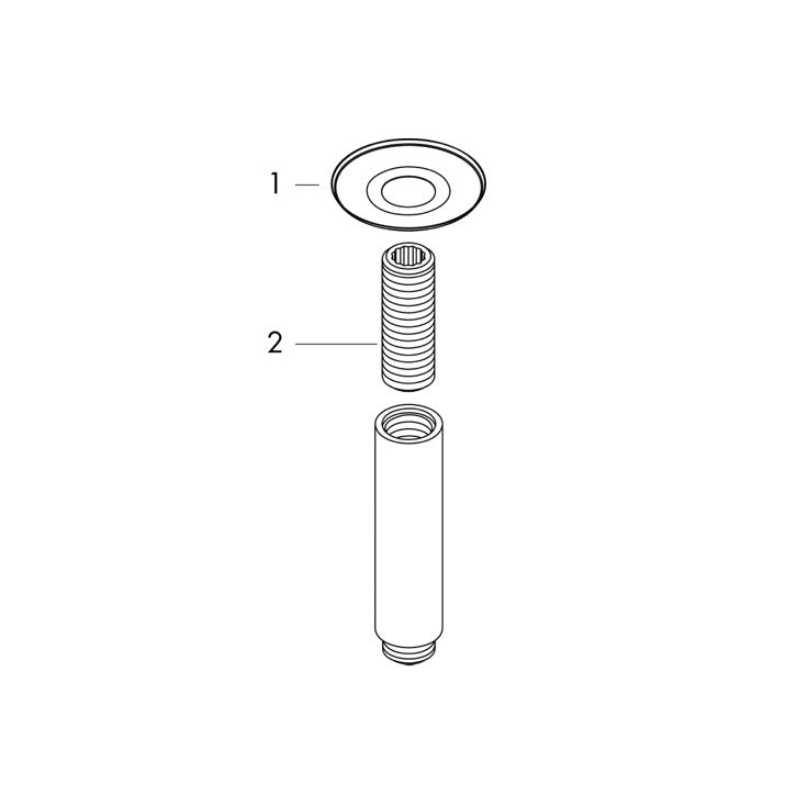 Hansgrohe Ceiling connector 10 cm - Black