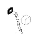 Hansgrohe FixFit Wall outlet with non-return valve and pivot joint