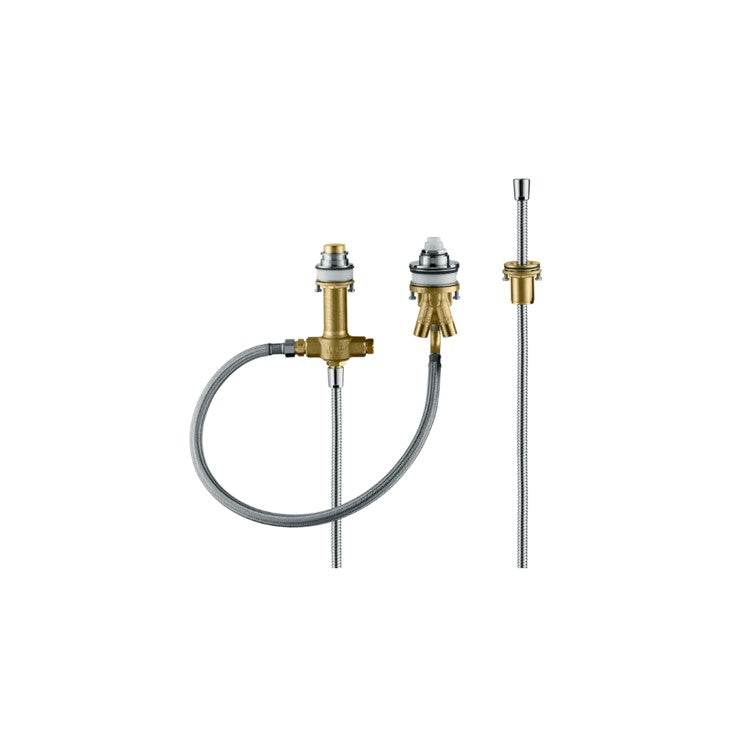Hansgrohe Basic set for 3-hole rim mounted single lever bath mixer