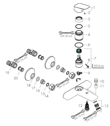 Hansgrohe Logis Single lever bath mixer