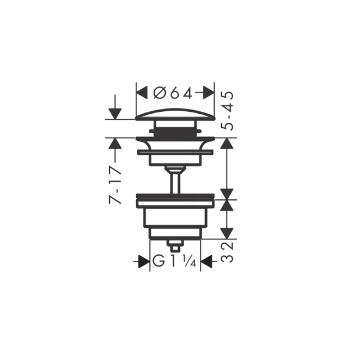 AXOR Push-open waste set