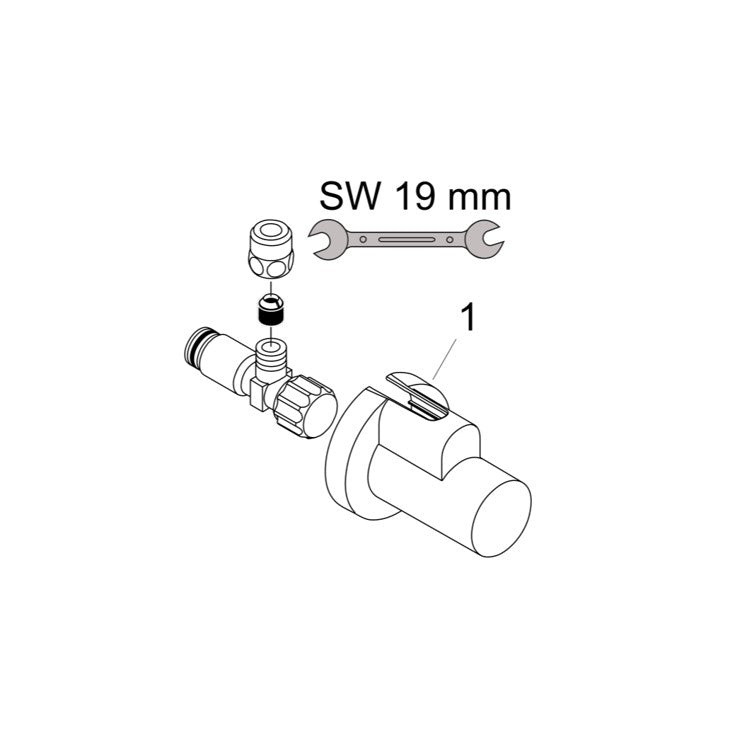 Hansgrohe  Angle valve with cover outlet G 3/8