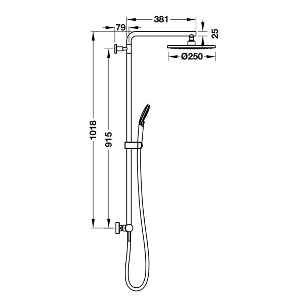 HAFELE ชุดฝักบัวยืนอาบ พร้อมอุปกรณ์ควบคุมอุณหภูมิ