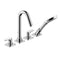 AXOR Citterio M 4-hole rim mounted bath mixer with lever handles and escutcheons