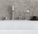AXOR Citterio M 4-hole rim mounted bath mixer with lever handles and escutcheons