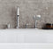 AXOR Citterio M 4-hole rim mounted bath mixer with lever handles and escutcheons