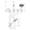 AXOR Citterio M 4-hole rim mounted bath mixer with lever handles and escutcheons