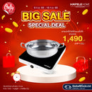 HAFELE เตาแม่เหล็กไฟฟ้า 2000 วัตต์ แถมฟรี! หม้อสแตนเลส 1 ใบ