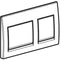 Geberit Alpha25 actuator plate, square, dual flush