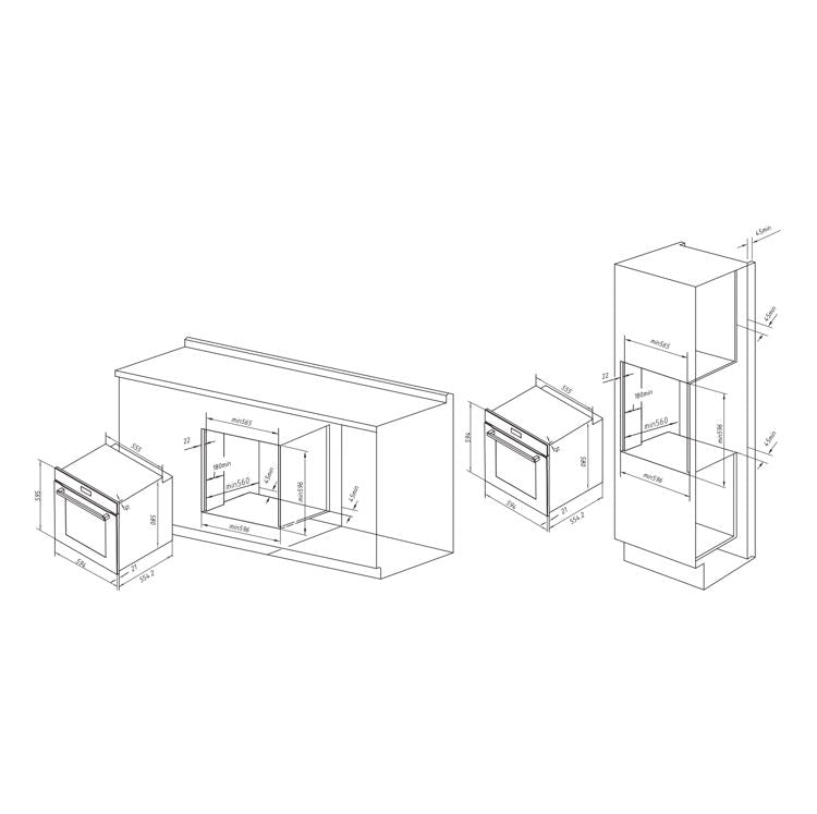 HAFELE เตาอบระบบ Multifunction แบบติดตั้งฝัง : SENSE SERIES 81L
