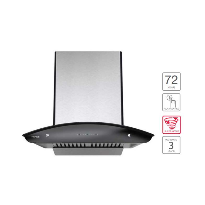 HAFELE เครื่องดูดควันแบบติดผนัง: ยูเรก้า ซีรีย์ (BLACK WINGS 60)