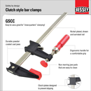 BESSEY แคลมป์จับชิ้นงาน GSCC2506 ขนาด 153/64