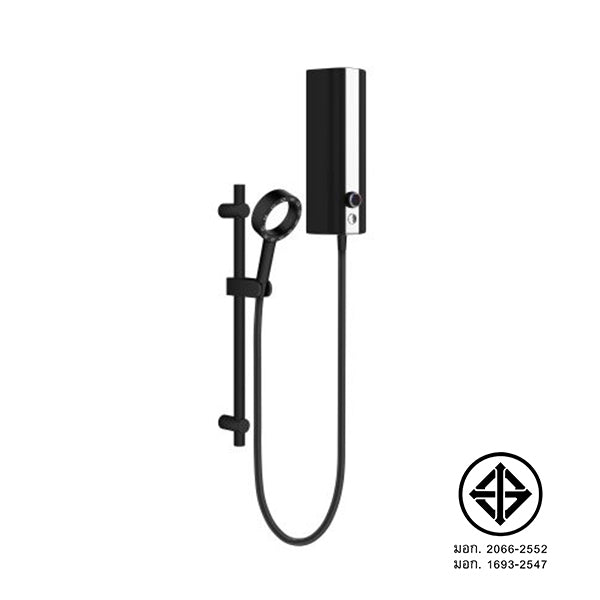 HAFELE เครื่องทำน้ำอุ่น พร้อมชุดฝักบัวสายอ่อน X -JET สีดำ