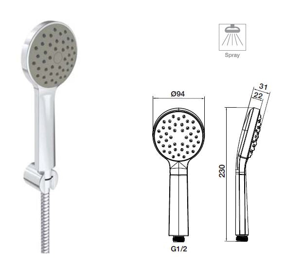 HAFELE ชุดฝักบัวสายอ่อน Hand Shower Sets -NEO ECO