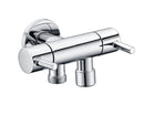 วาล์วปิด-เปิดน้ำ  2 ทาง แบบติดผนัง / DUAL VALVE BRASS/ZINC 67MM CHR