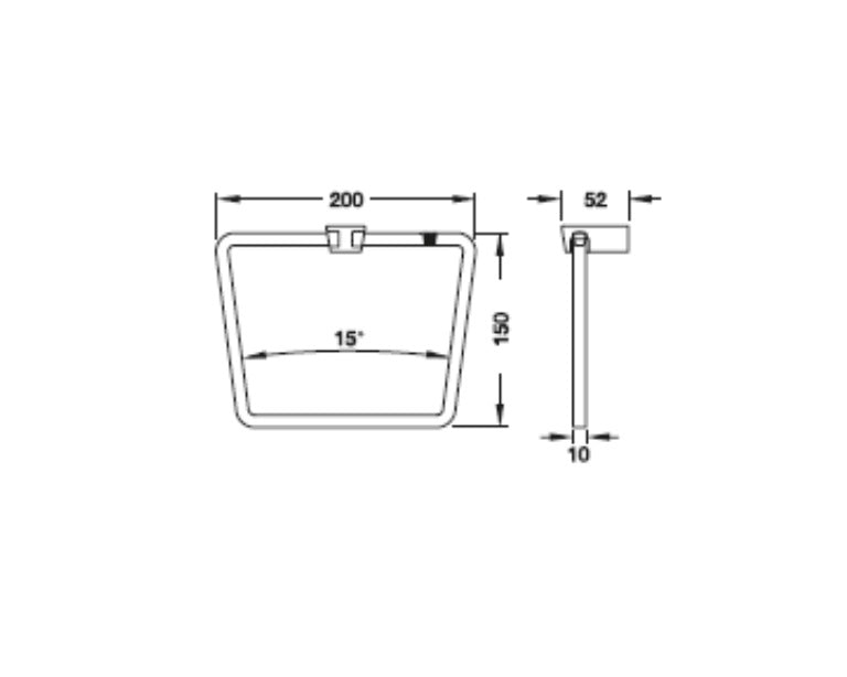 ห่วงแขวนผ้า รุ่น RAFAEL / TOWEL RING CHR.POL.