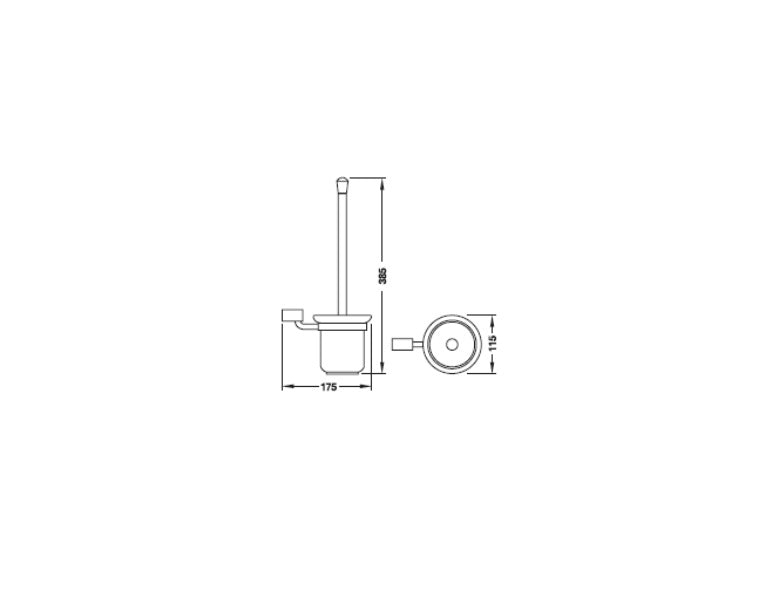 HAFELE ที่ใส่แปรงขัดห้องน้ำ รุ่น  RENOIR  /  TOILET BRUSH HOLD.CHR.PO. 120X395