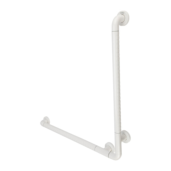 HAFELE ราวจับกันลื่นและพยุงตัวเข้ามุม 800x800 มม. /L-Corner bar 800x800 mm. nylon wh