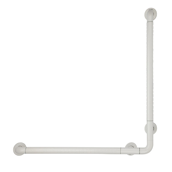 HAFELE ราวจับกันลื่นและพยุงตัวเข้ามุม 800x800 มม. /L-Corner bar 800x800 mm. nylon wh
