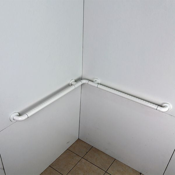 HAFELE ราวจับกันลื่นและพยุงตัวเข้ามุม 800x800 มม. /L-Corner bar 800x800 mm. nylon wh